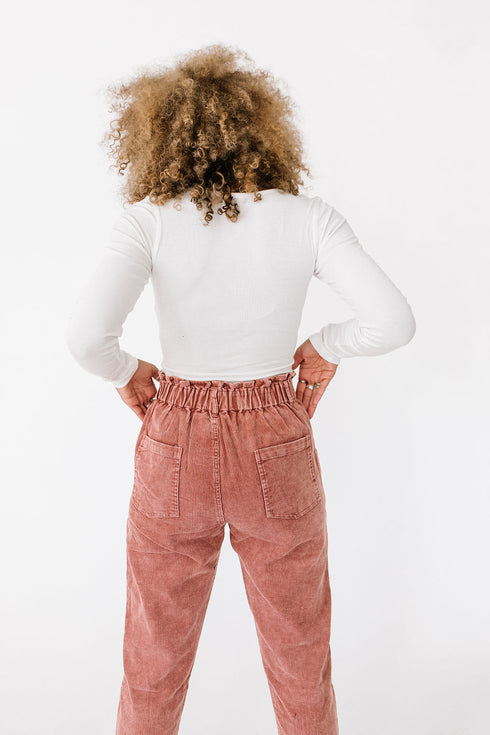 Love Lines Ribbed Top// White